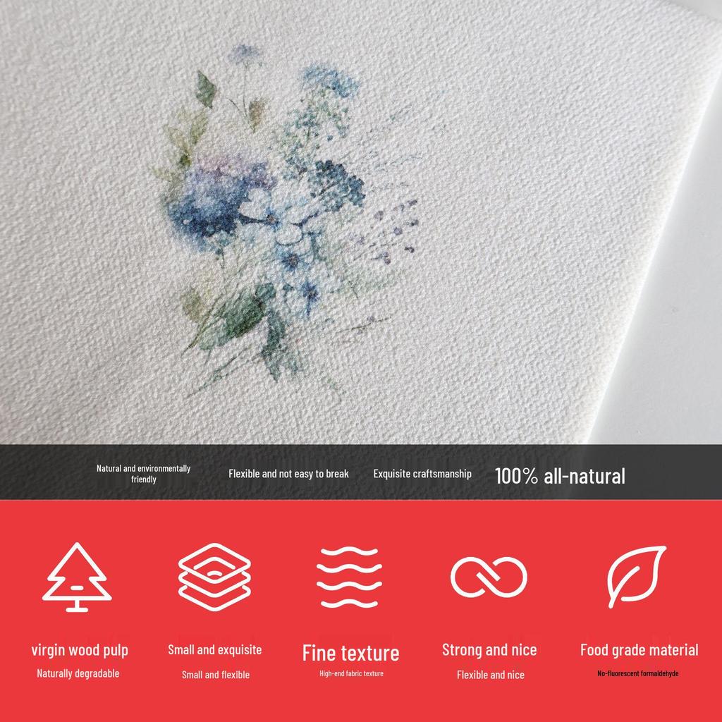 25x25cm Printed Dust-Free Napkins for Restaurants, Cafes, and Cocktail Tables