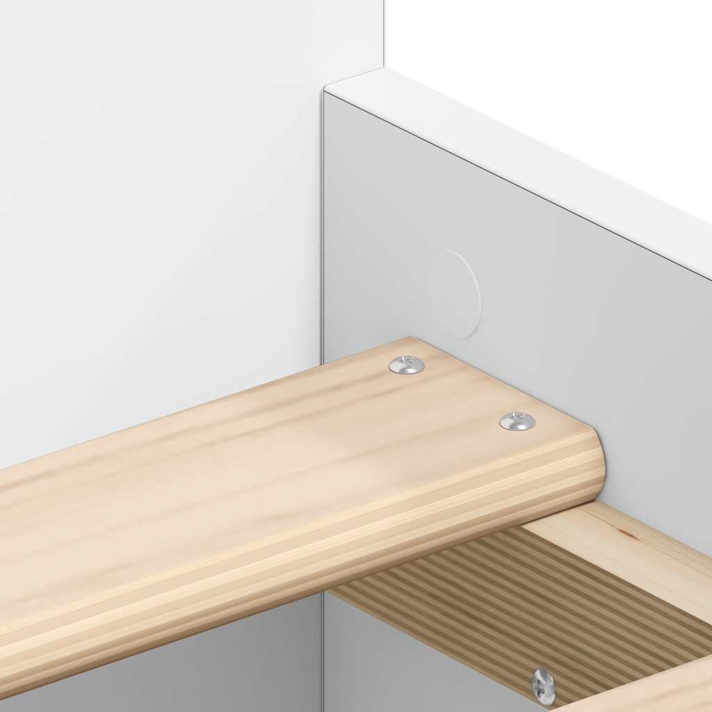 Bed Frame with Headboard and Footboard White 100x200 cm