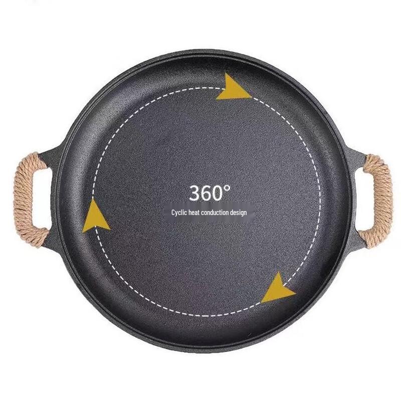 OJW Wrought Iron Non-stick Pancake Griddle Pan 30cm