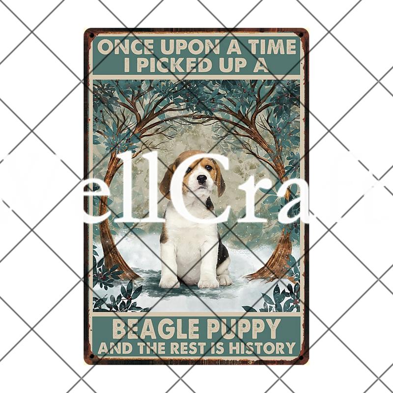 [ Wellcraft ]  Beagle Dog Are My Friend Beer Coffee Bath Shop Art Metal Tin Sign Wall  Poster Iron Painting Pub D-12 20*30 CM