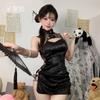 Sexy Cheongsam Retro Sexy Underwear Uniform Temptation Perspective Slim Side Open Straps Passion Suit Hair