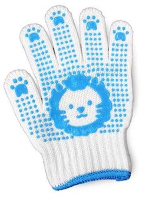 Work Gloves with Lion for Preschoolers To Elementary Schoolers Children's Anti-Slip Backing, Design, (Lion)