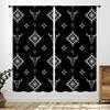 Western Cow Skull Curta,Beige Southwestern Bohemian Geometric Pattern Native Aztec Longhorn Head Cowboy Farmhouse Country
