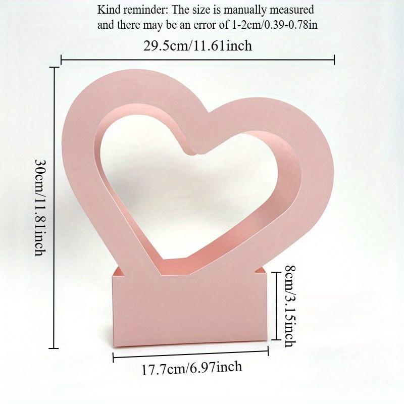 10pcs Heart Hollow Out Flower Bouquet Gift Box Handheld Flower Box Birthday Wedding Anniversary Perfect for Rose Tulip and More