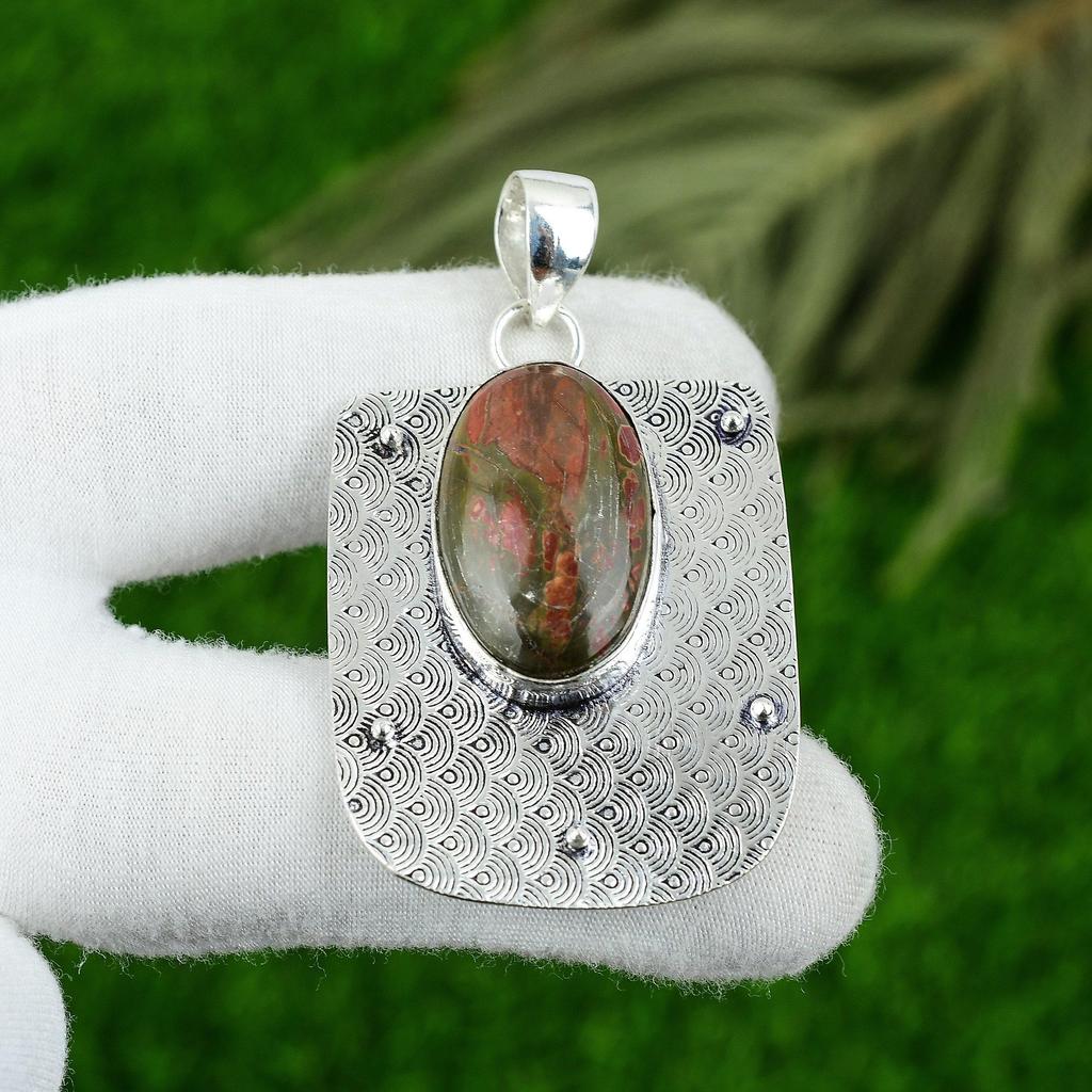 Gift For Women Pendant 925 Sterling Silver Natural Sonora Sunrise Gemstone