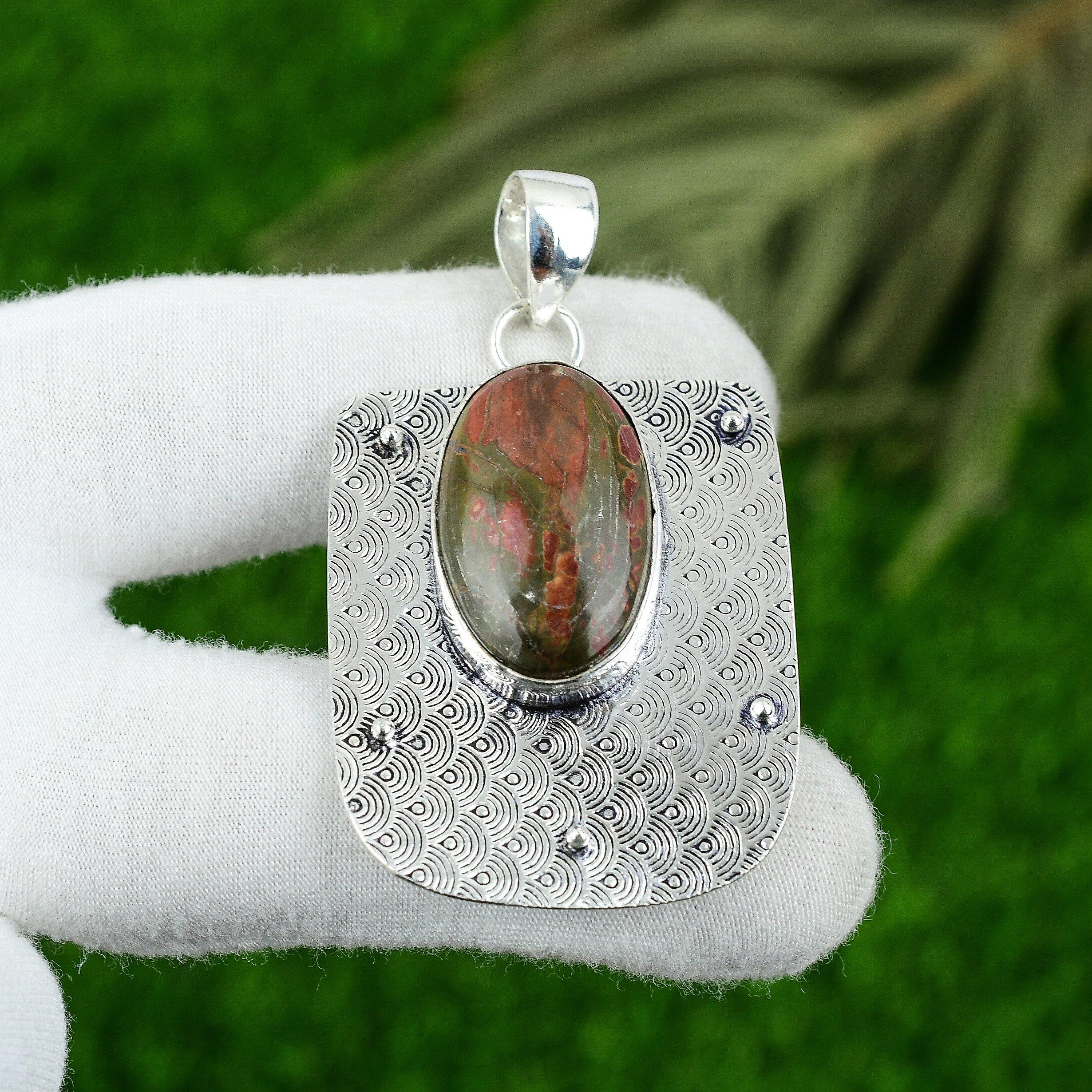 

Gift For Women Pendant 925 Sterling Silver Natural Sonora Sunrise Gemstone