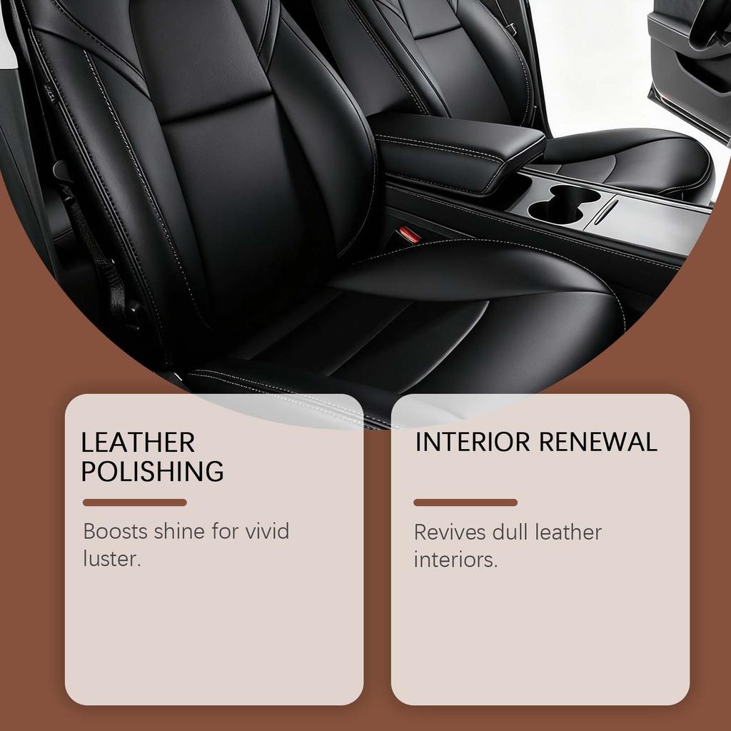 Leather Care Cream for Daily Cleaning, Maintenance, Stain Removal, and Brightening of Car Interior Seats.