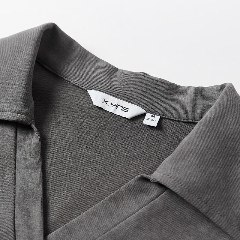 Xiangying Women's Polo Collar Ruched Waist Slim Dress