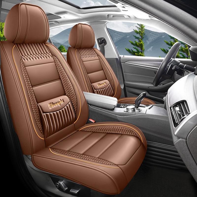 Set Completo 5 Posti Coprisedili Auto in Ecopelle PU Resistenti e di Supporto per Volkswagen Tiguan per Hyundai Venue per KIA Sportage