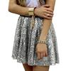 2026 Shimmering Western-style High-waist Slimming Sequins Elastic Waist Pleated Skirt Woman