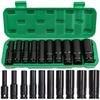 LOOKGOU Deep Socket Hexagonal Socket Set Impact Socket Set Set 8mm 10mm 12mm 13mm 14mm 16mm 17mm 19mm 22mm 24mm Air Impact Ratchet Bicycle Repair 1/2