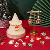 10-200pcs Kawaii Resin Christmas Charms Earring Pendant Diy Keyring Jewelry  Christmas Hanging Ornaments Decoration