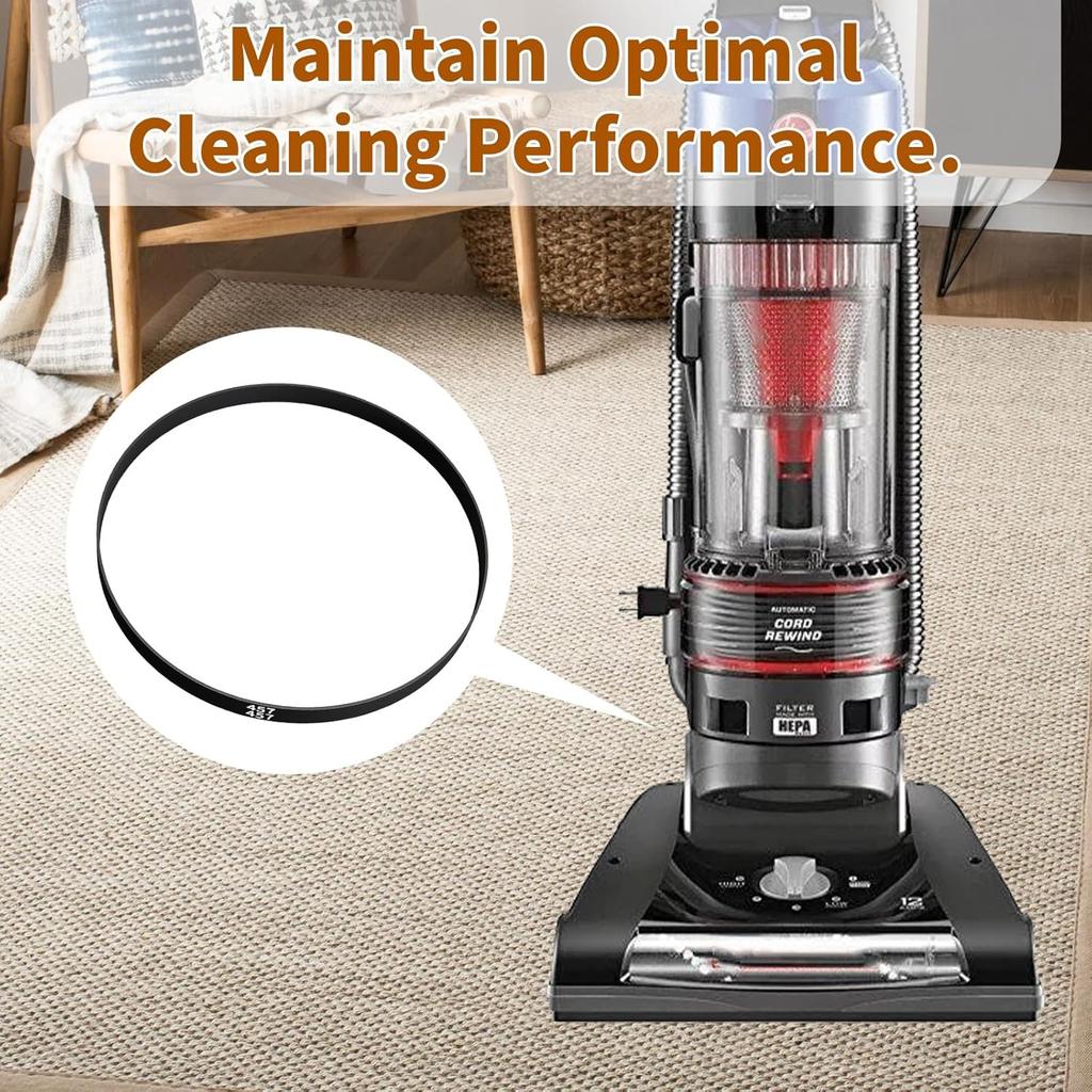 562289001 Vacuum Belt MS 12.8X457 Belt for Hoover Vacuum Belt Replacement (2 Pcs) - Fits Hoover Windtunnel T Series Vacuum Cleaner Models UH30310