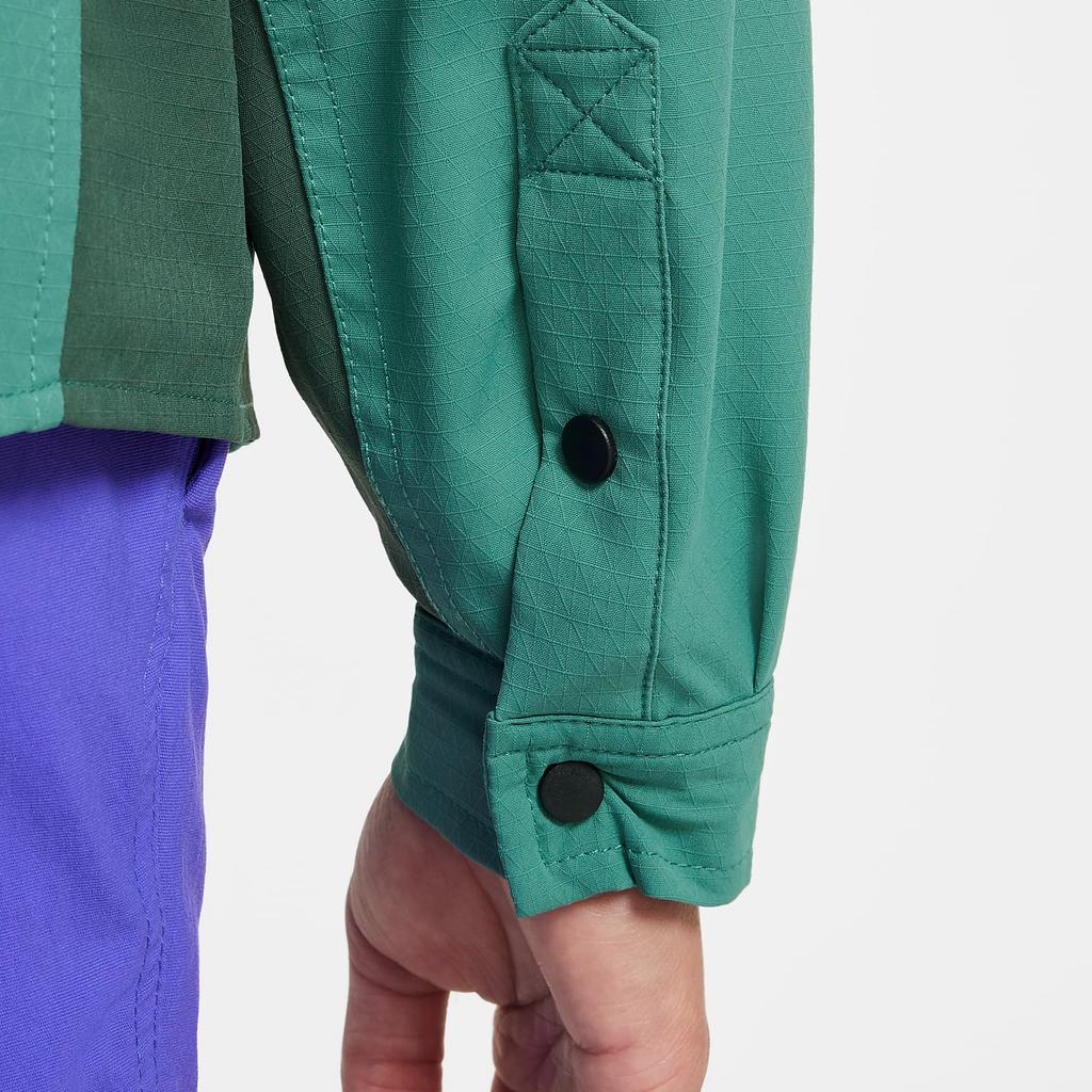 Nike ACG Devastation Trail Jedno knoflíkové Pohodlné Ležérní Sportovní Dlouhý rukáv Dětské topy Pobřežní modrá Zelená-Vintage černá FN9220-361
