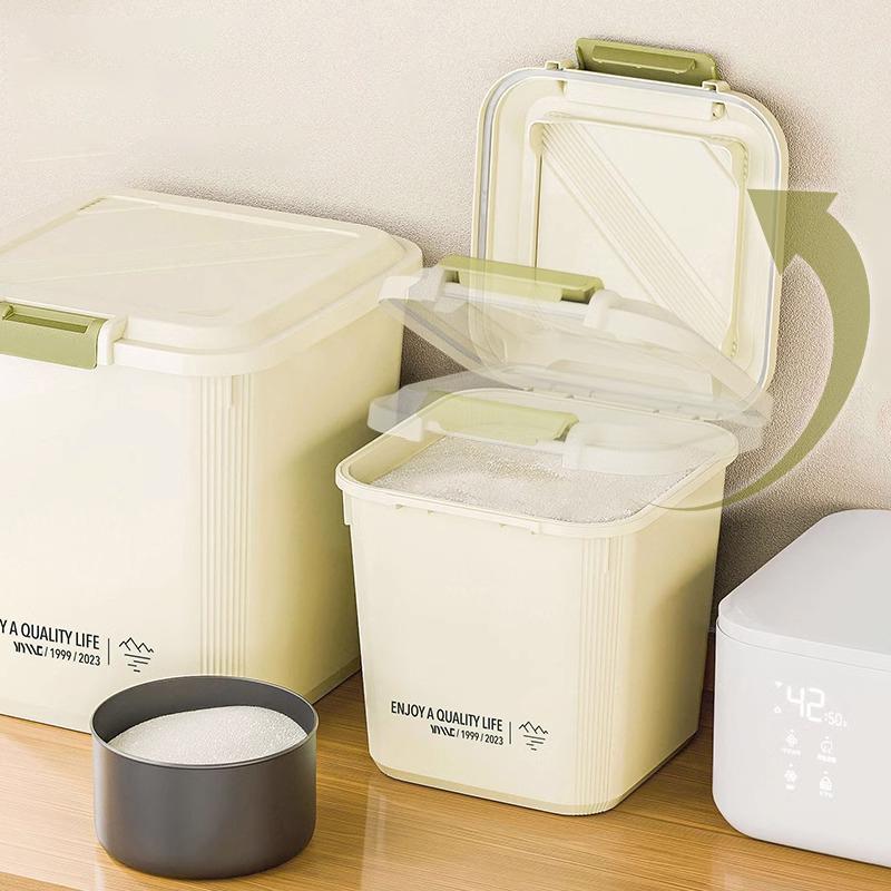 Recipient Orez Cutie Depozitare Orez Dozator Cereale Sigilat Cu Cataramă Rezistent la Insecte Recipient Cereale Mâncare Animale de Companie Organizator Bucătărie