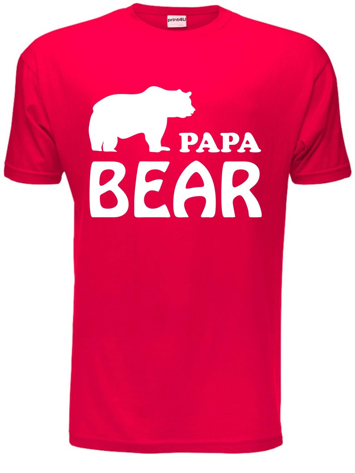 Papa Bear Fathers Day Birthday Funny Gift Mens T Shirt Size S-XXL S