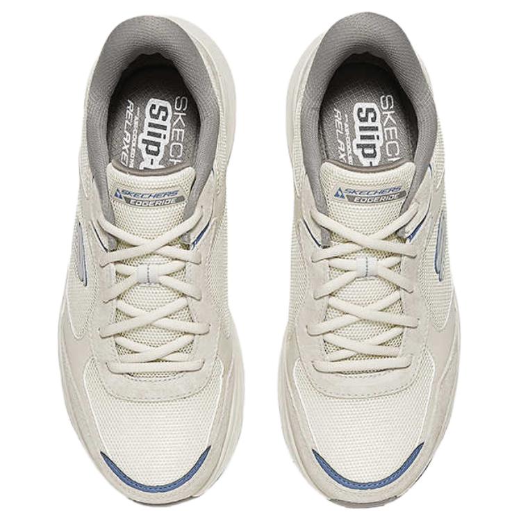 Skechers Sport Mens Comfortable Versatile Synthetic Leather Wear-Resistant Breathable Warm Low-Top Running Shoes Men Sneakers Off-White 232947-OFWT