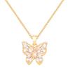 Butterfly Necklace Women'S Light Luxury Versatile Premium Temperament Zircon Pendant Accessories