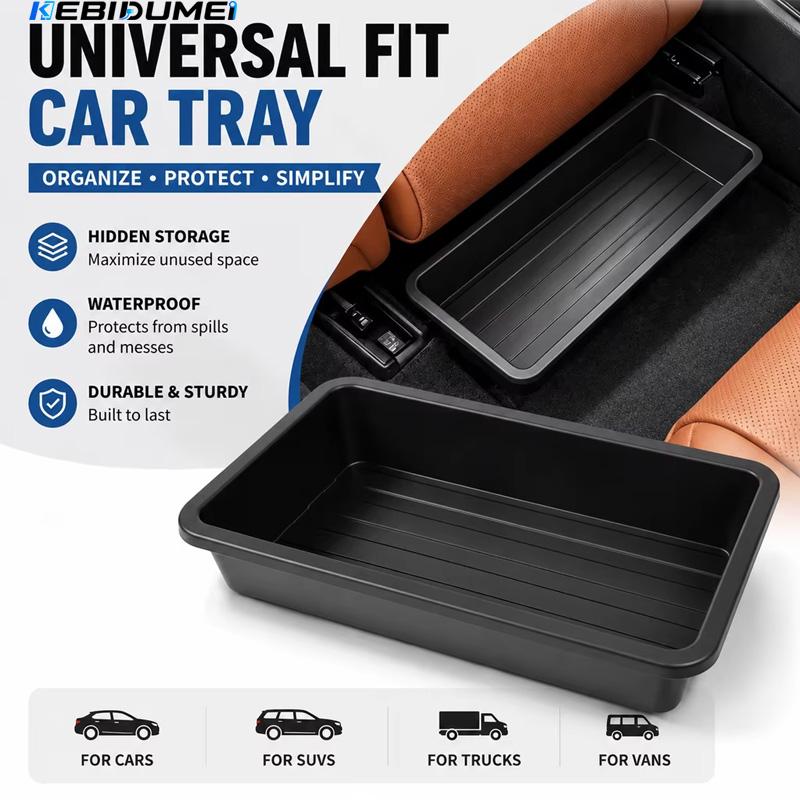 Car Under Seat Storage Tray Hidden Organiser Removable Storage Box Gadget Case Universal Tray Car Interior Accessories