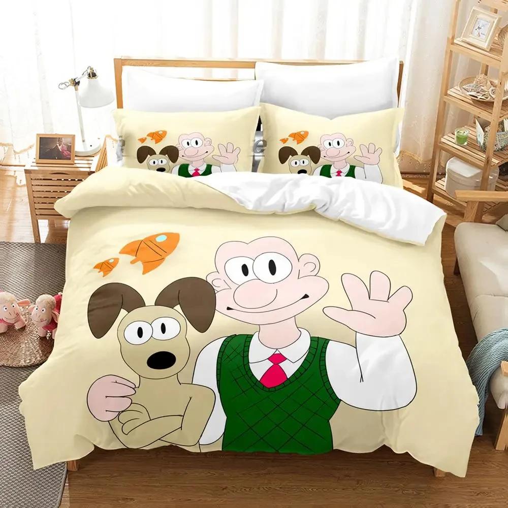  Kawaii Gromit Bedding Set Single Twin Full Queen King Size Aldult Duvet Cover Sets for Boys Bedroom Printed Anime Bed Sheet