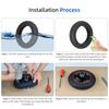 Balck Ulip 8 1/2*2(50/75-6.1) Off-road Solid Tire for Xiaomi Scooters