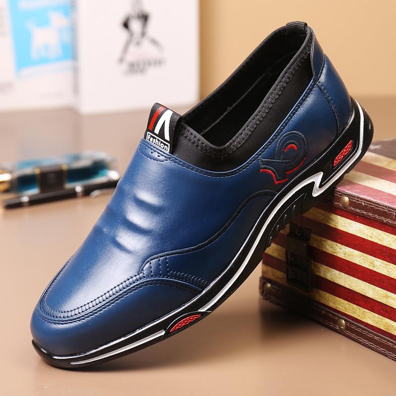 

Summer men s shoes new business dress one pedal men s casual sports leather shoes youth fashion trendy shoes 44