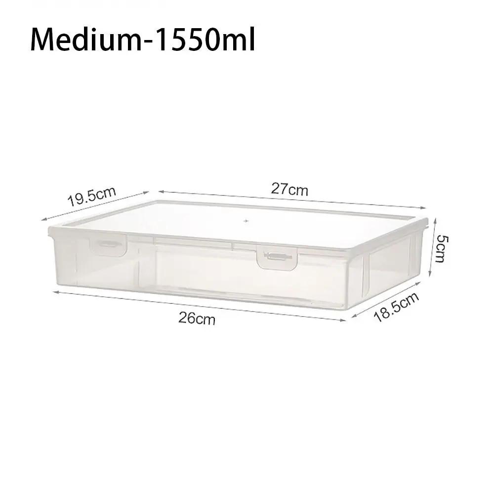 Portable A4 A5 File Organizer Multifunctional Transparent Document Storage Container Dustproof File Box Home Office Supplies