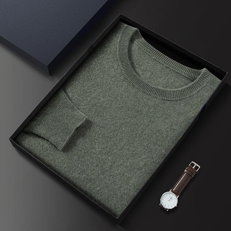 2025 Crew Neck Cashmere Shirt Warm Knitted Bottom Sweater Fashion Versatile Sweater