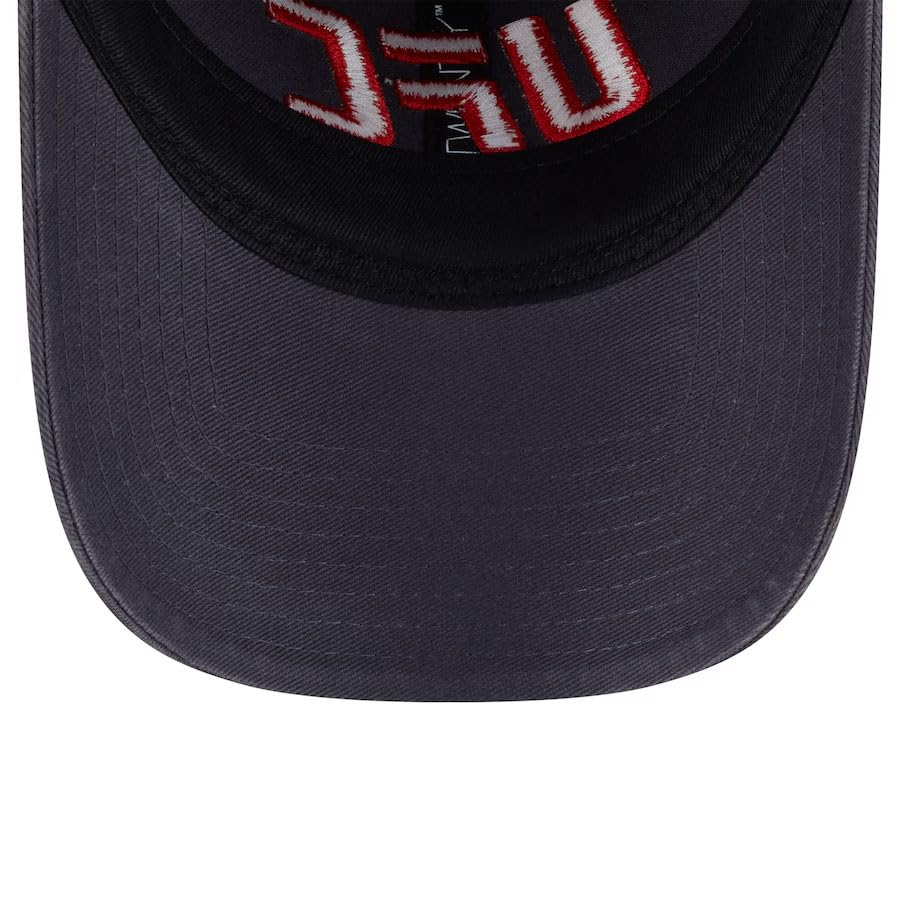 New Era 9TWENTY Strapback Cap 920 Hat LP LOW PROFILE Low Profile LOW CAP Gray Red [Used]