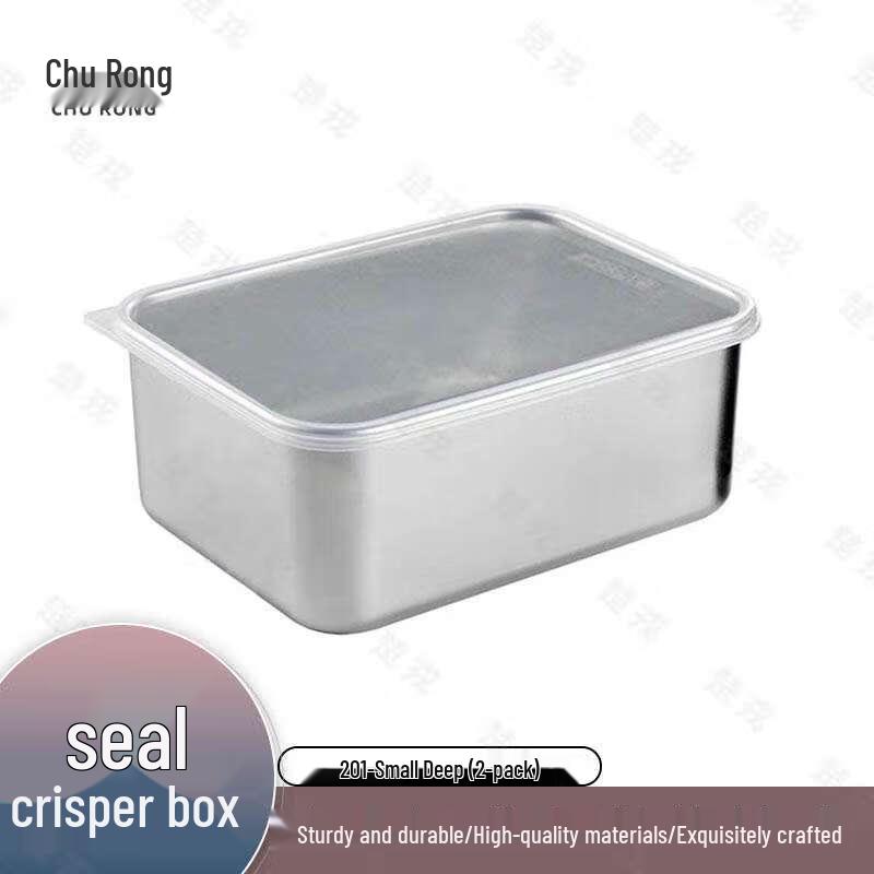 

Churong 201 Stainless Steel Food Storage Container with Visible Lid