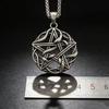 316L Stainless Steel Gothic Pentagram Snake Necklace For Men Mysterious Rune Pendant Gothic Jewelry Accessories