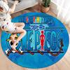 Anime One Piece Round Area Rug Carpet Rug For Living Room Bedroom Sofa Playroom Decor Nonslip Floor Mat