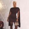 , European and American Foreign Trade Women clothes 2025 New Slim fit Swing Collar Design Sleeveless Sexy Hot Girl Outfit Temperament Dress Female