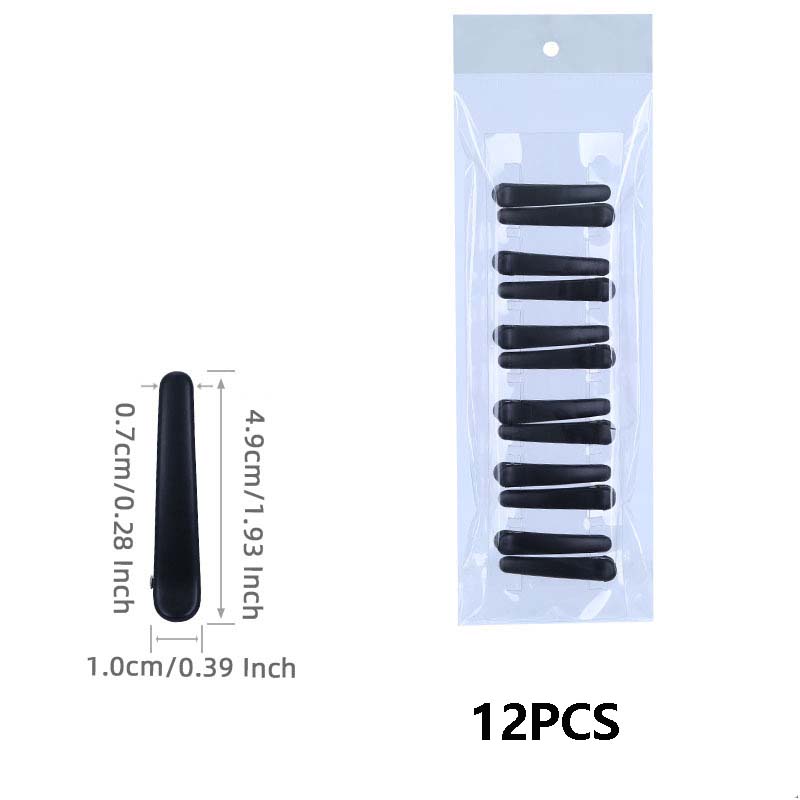 12Pcs Plastic Edge Clip Hairpin Accessories Plus Size Fish Beak Clip Hair and Duck Beak Clip Hairpin Hair Styling Tools