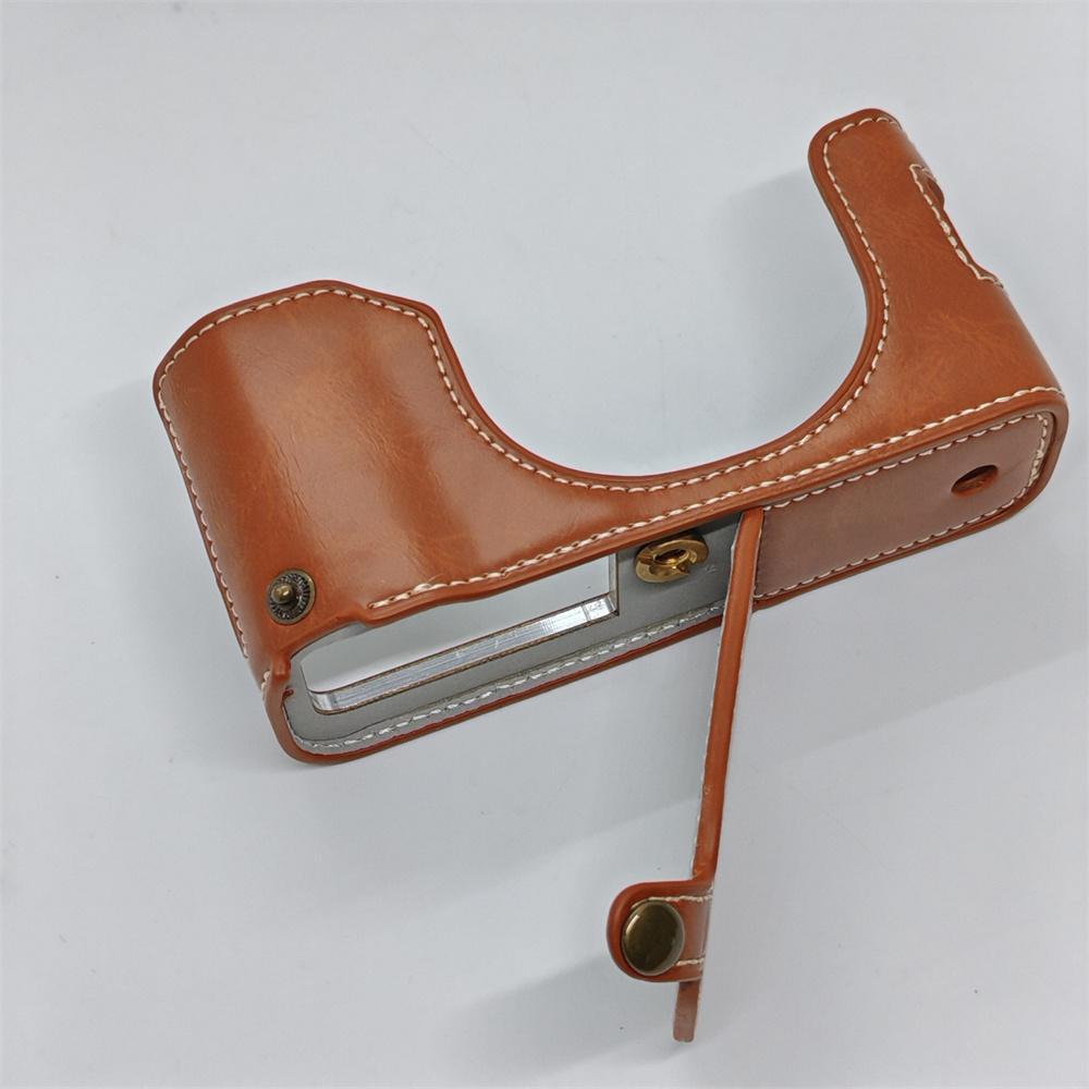 PU Leather Camera Half Case for Fujifilm X100VI Fuji X100VI Base Cover Battery Opening Shell