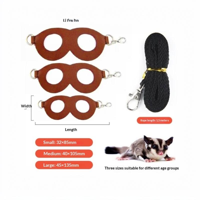 1Pcs Small Pets Chest Strap Hamster Squirrel Leash Anti Bite Traction Rope Sugar Glider Windproof Special Anti Lost Rope