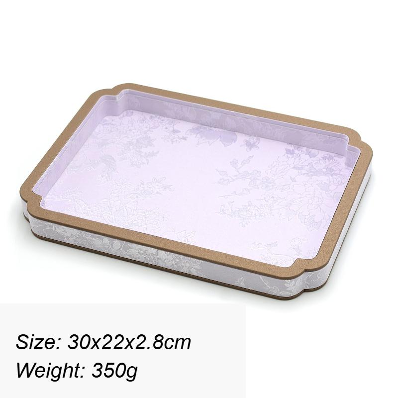 Ancient Style Jewelry Display Tray Counter Jade Storage Display Viewing Trays Forged Cloth Necklace Bracelet Organizer Plate