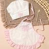 Infant Cook Photography Props Set Apron And Hat Polyester Costume For Newborns Ideal For Baby Photos Taking