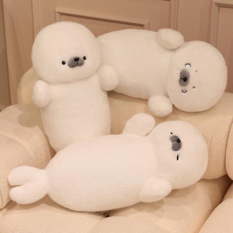 Super Cute Seal Plush Doll Lifelike Comfortable Sea Otter Throw Pillow Stuffed Animal Sleep Companion Doll Birthday Gift Perfect Gift