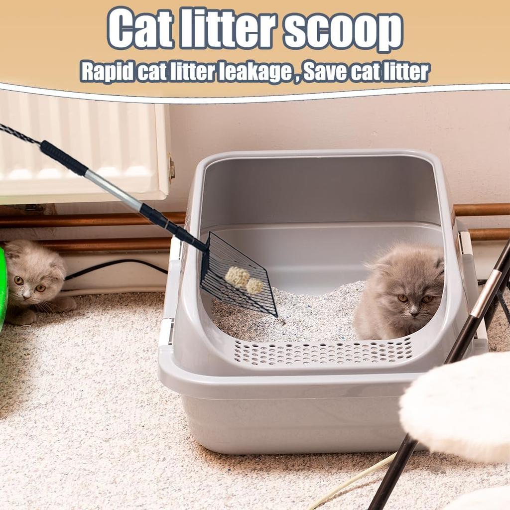 Chicken Poop Scooper,3 in 1 Adjustable Chicken Scooper for Poop (22-45.6inch) Long Handle for Farm Chicken Poop Scooper & Home Kitty Litter