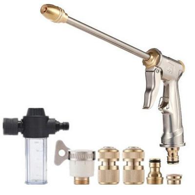Hochdruck-Autowaschdüse aus Metall: Leistungsstarke Multifunktions-Wasserpistole mit großem Volumen für effizientes Reinigen.