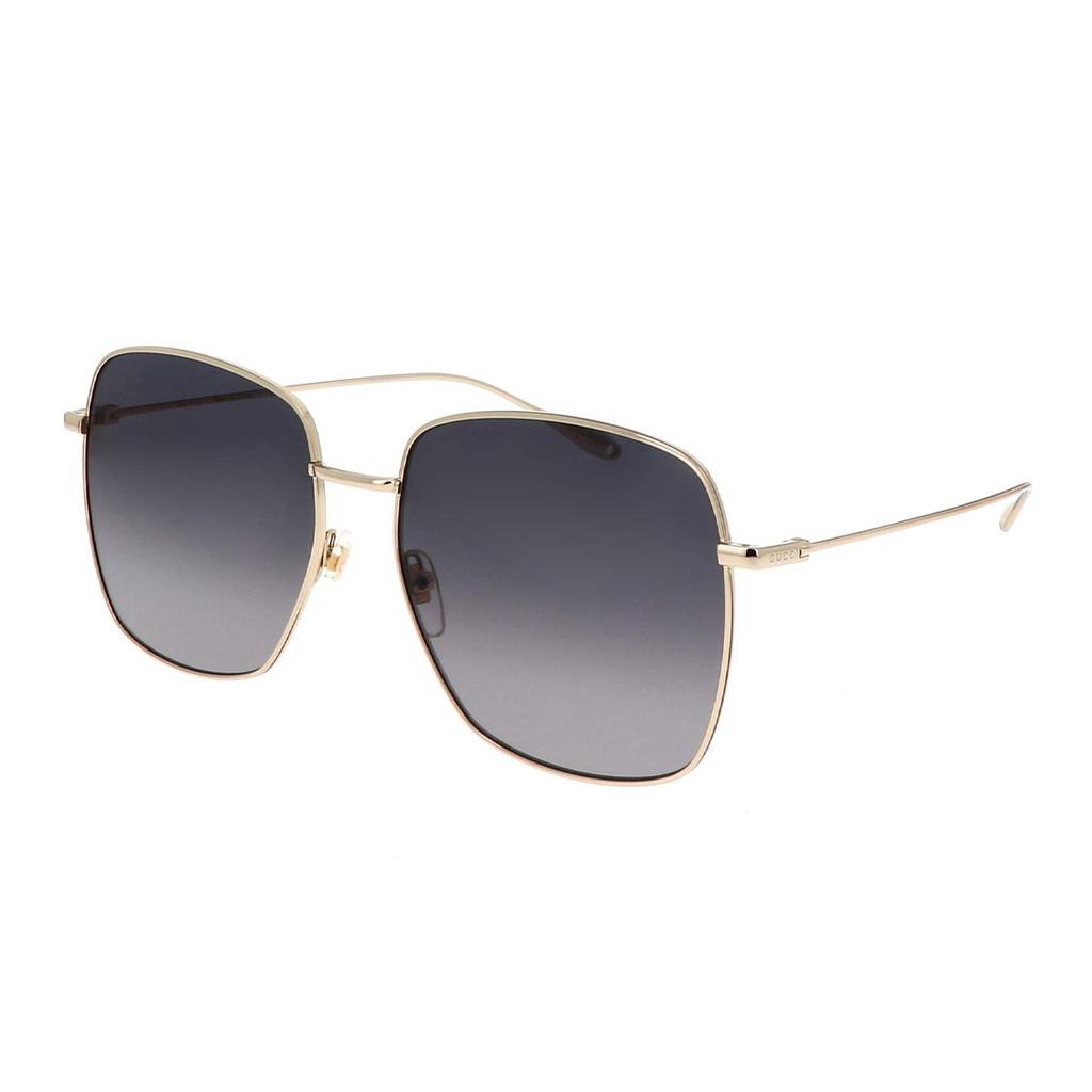 Gucci Fashion Metal Gradient Lens Sunglasses Gold Square Frame Square Sunglasses Women sunglasses GG1031S-001