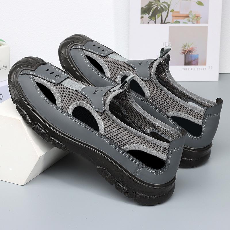 Shoes Men's summer sandals Large size men's shoes Breathable and non-smelly feet Casual shoes Hollow mesh shoes Dad shoes Single shoes