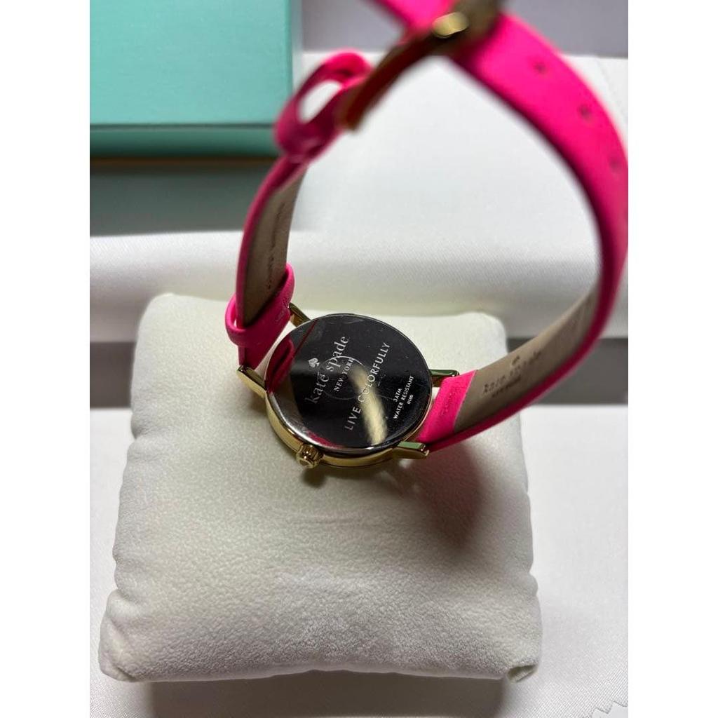 Used Kate Spade Watch, Mother of Pearl X Neon Pink Leather Belt [New]
