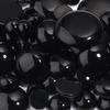 5/10pcs Natural Stone Cabochon Black Agate Round Flatback Cabochon Loose Beads For Jewelry Making DIY Ring Pendants Accessories