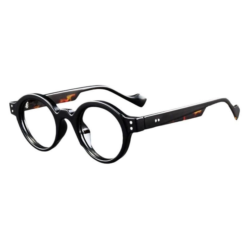 Internet celebrity high-end rice nail fashion anti-blue glasses can be equipped with degree retro wind round frame flat mirror