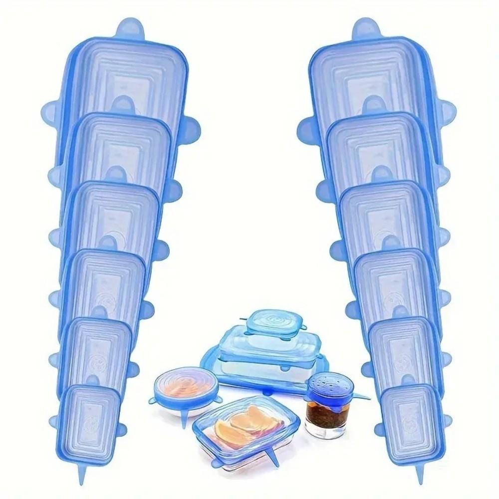 6 STÜCK Rutschfeste Silikon-Deckel Küchenhelfer Schüsseldeckel Neuer Mikrowellen-Deckel