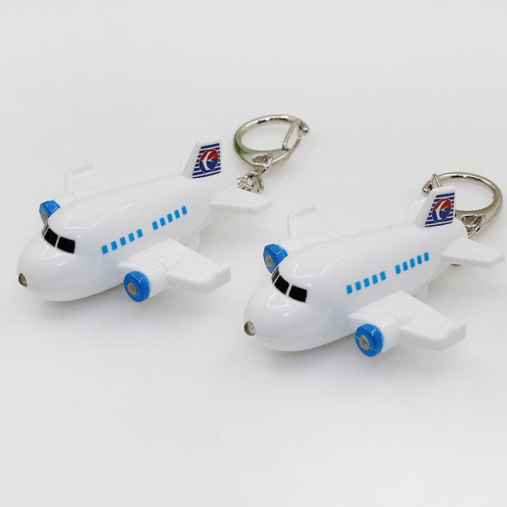 Schöner Flugzeug-Schlüsselring mit LED-Sound, Auto-Schlüsselanhänger, Handtasche, hängendes Dekor, Geschenk