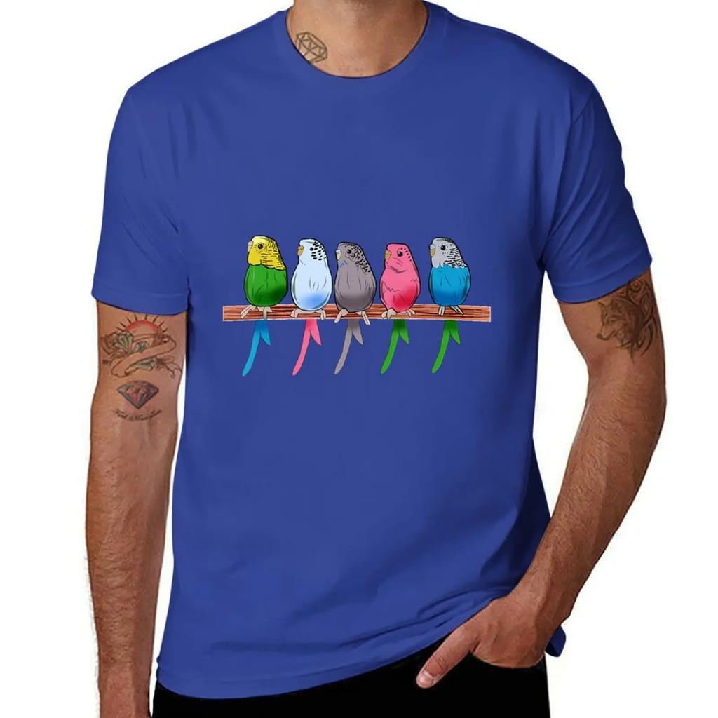 Funny Budgie Pet Bird Parakeet Graphic Budgerigar Gift TShirt Aesthetic Clothes Cute Tops Men T Shirts 2025 New Model