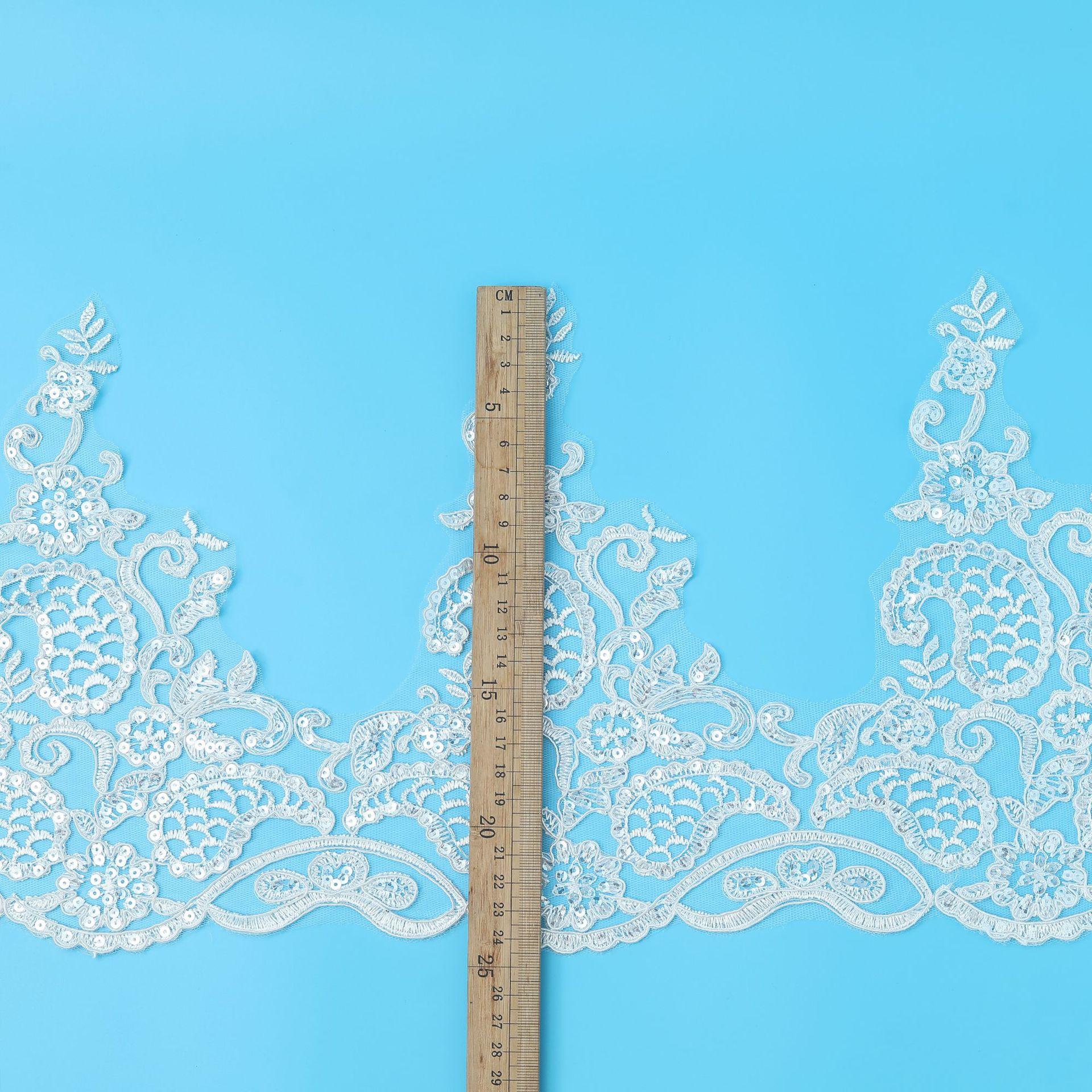 

Car Bone Lace Lace Children S Clothing, Wedding Dress Veil Skirt Clothing Decorative Accessories Lace 24Cm White/crystal piece/width 24cm